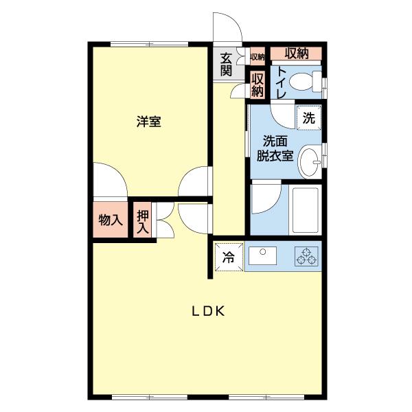 バルトハイム21(1LDK/3階)の間取り写真