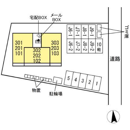 ロイジェントパークス野田町5丁目 C棟(1LDK/2階)の間取り写真