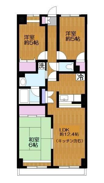 トーア・シティー壱番館(2SLDK/6階)の間取り写真