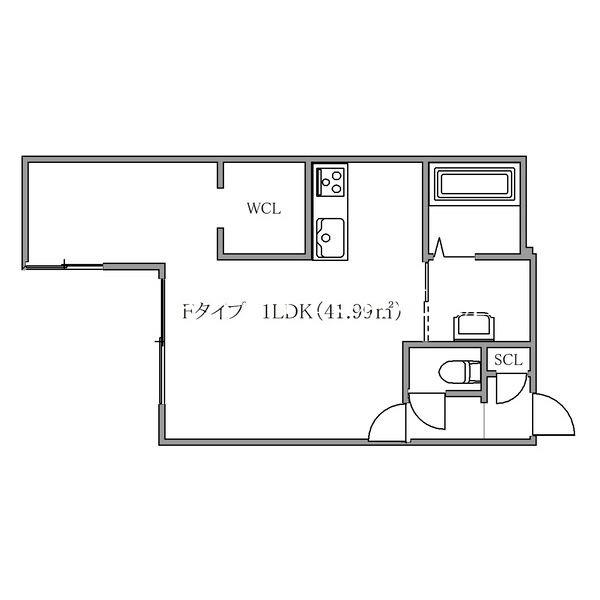 イー・エフ札幌東(1LDK/1階)の間取り写真