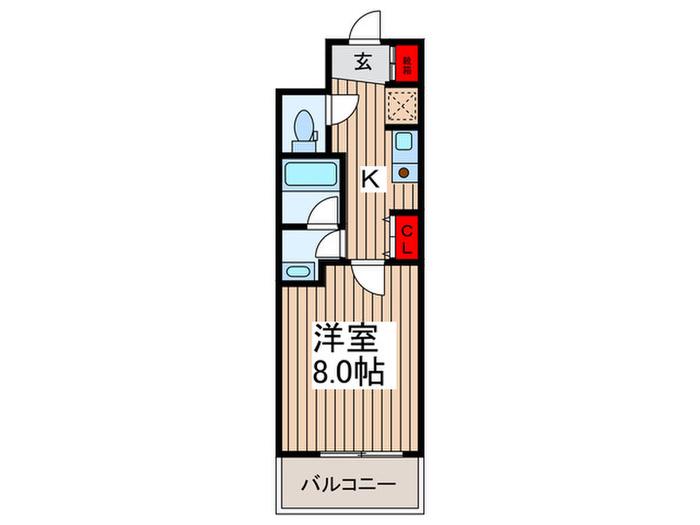 浦和仲壹マンション(1K/3階)の間取り写真