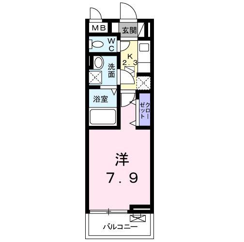 アルファーサウミィー コーエイ(1K/1階)の間取り写真