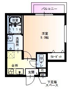 フジパレス深江橋イースト(1K/1階)の間取り写真