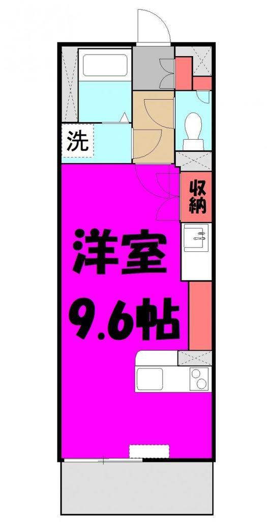 パレスアニマル21(ワンルーム/1階)の間取り写真