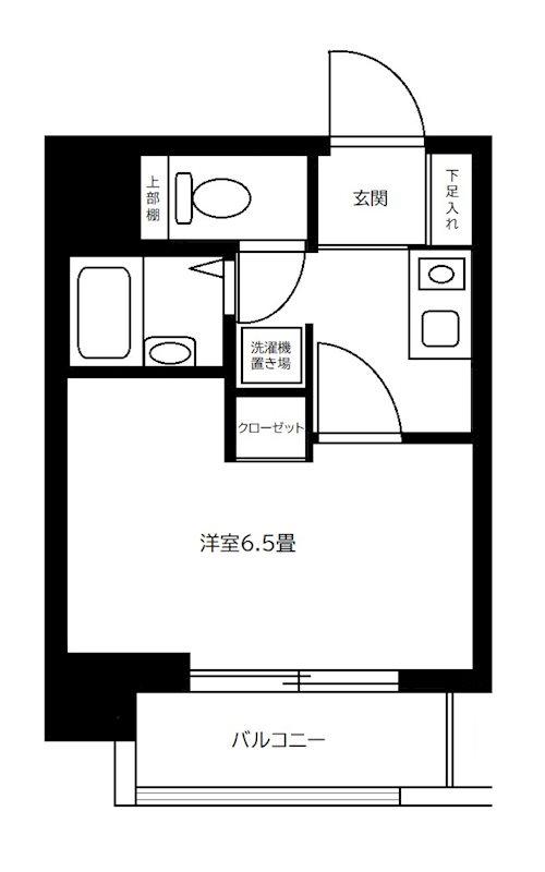 ジュエル京橋(1K/6階)の間取り写真