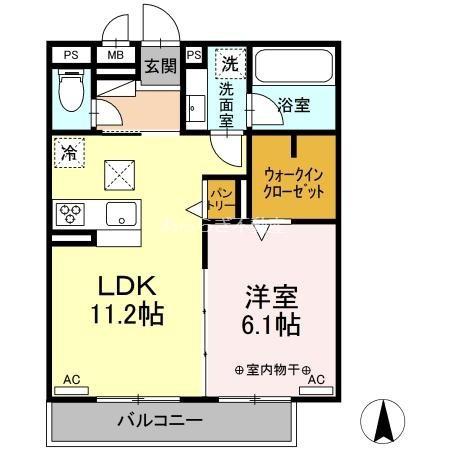 ADVANCE(1LDK/1階)の間取り写真