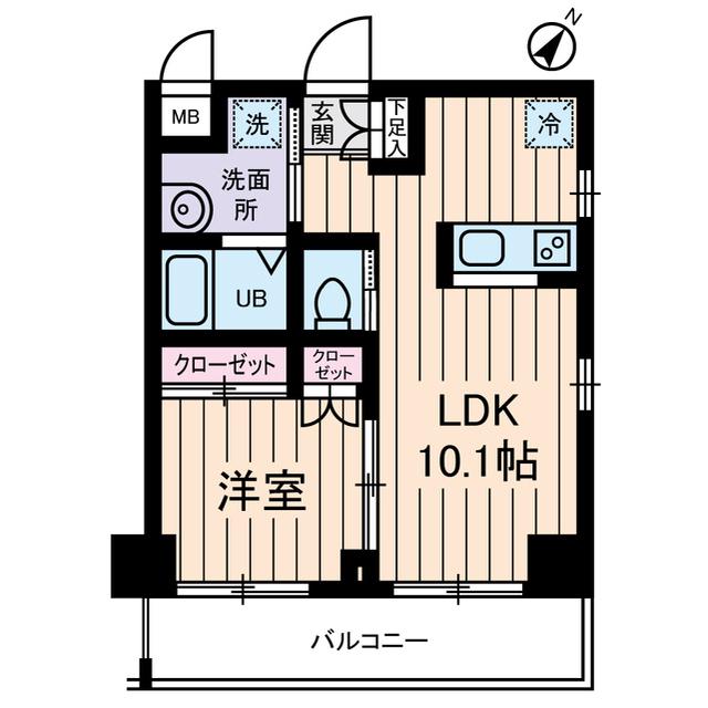 プレデパルク3(1LDK/5階)の間取り写真