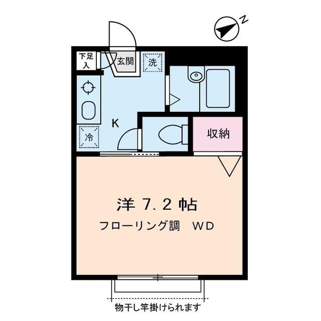 ドエル学芸大(1K/2階)の間取り写真
