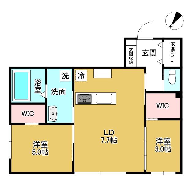 ROYAL MINT(2LDK/2階)の間取り写真