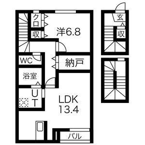 エムズファースト(1LDK/3階)の間取り写真