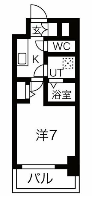MJC都島レガーレ(1K/10階)の間取り写真