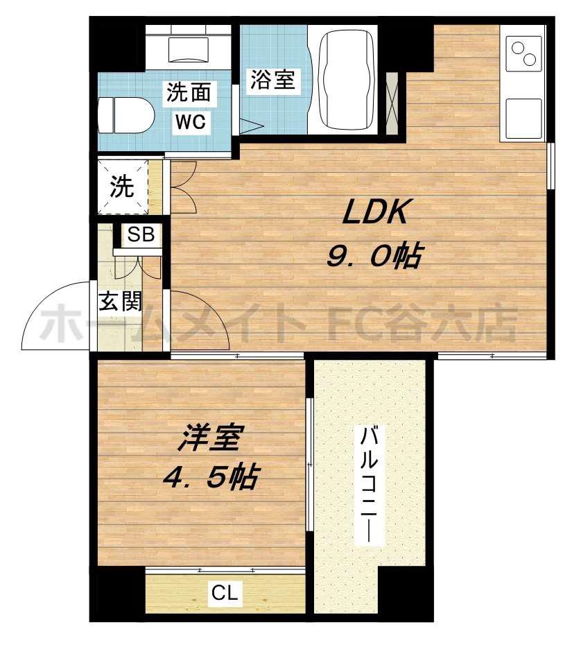 JESUS SQUARE NAMBA(1LDK/2階)の間取り写真