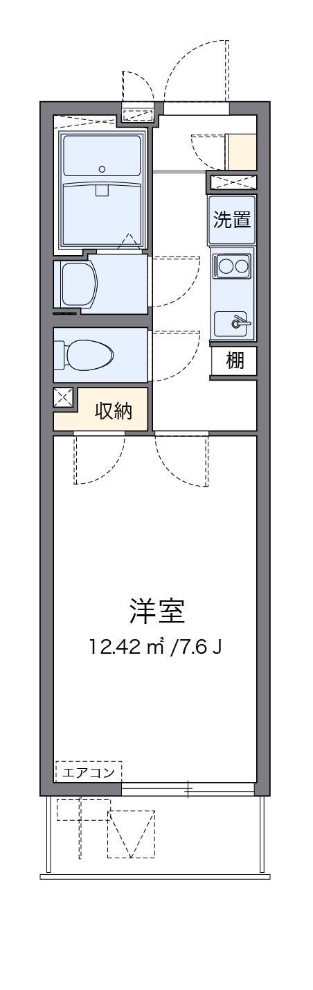 クレイノウィステリア(1K/2階)の間取り写真