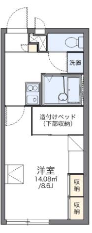 レオパレスいけざわA(1K/2階)の間取り写真