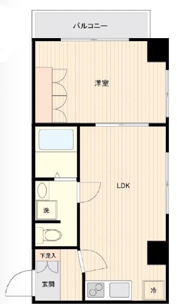 レジデンス錦糸町(1LDK/3階)の間取り写真