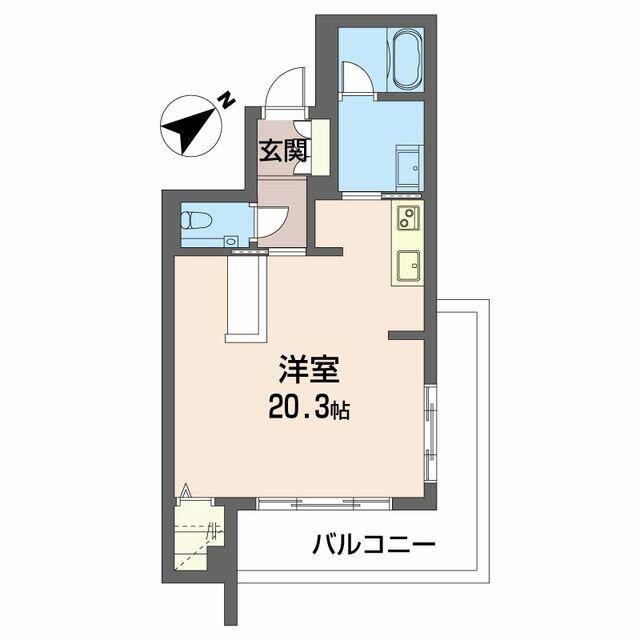 クオリスタ都賀(ワンルーム/3階)の間取り写真