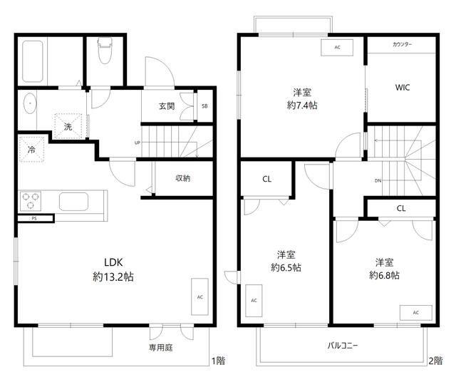 クローカス代田(3LDK/2階)の間取り写真