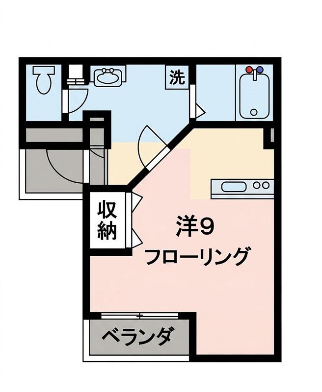 FRIENDLY(ワンルーム/2階)の間取り写真