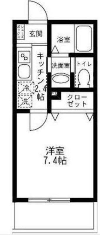 CASA REGINA(1K/3階)の間取り写真