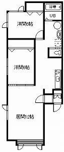 プレザン(2LDK/1階)の間取り写真