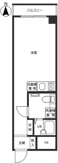 ロイヤルハイツ新宿御苑(ワンルーム/3階)の間取り写真