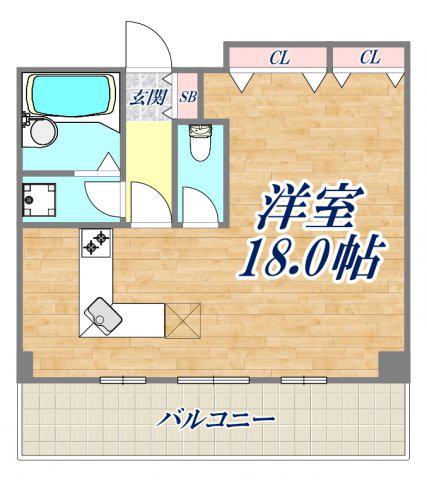 NEO壱番館(ワンルーム/5階)の間取り写真