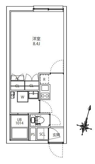MAXIV CITY板橋区役所前(1K/4階)の間取り写真