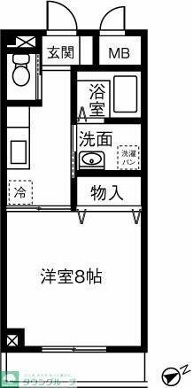 フォアサイトYUKI(1K/2階)の間取り写真