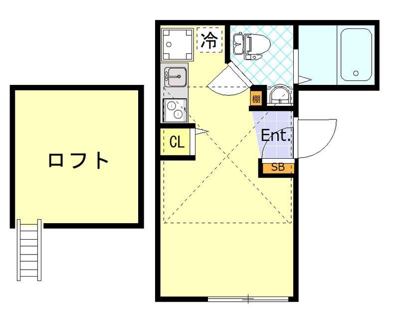 クレール雑色(ワンルーム/3階)の間取り写真