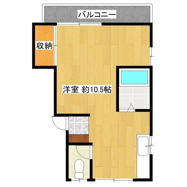 ハーモニー須恵(ワンルーム/1階)の間取り写真