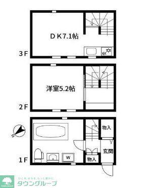 アリュイッテ西荻窪(1DK/1階)の間取り写真