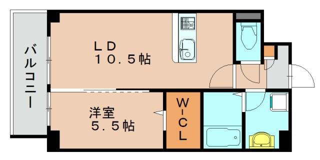 プレミアムワン(1LDK/3階)の間取り写真