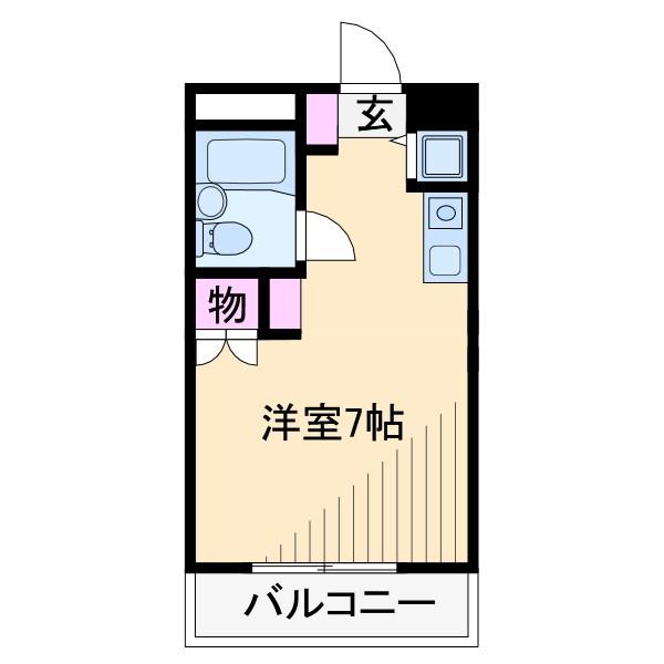 ビケンアーバンス(ワンルーム/4階)の間取り写真