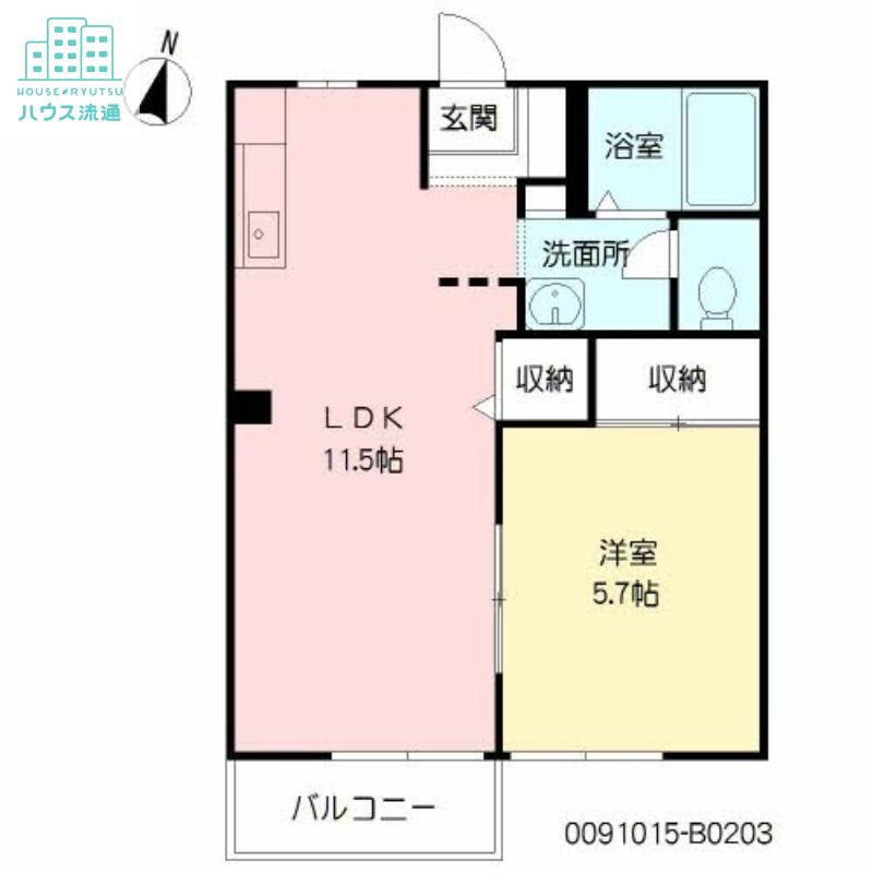 エトワールB(1LDK/2階)の間取り写真