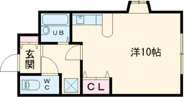 リバーサイド岡田(ワンルーム/4階)の間取り写真