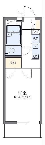 レオパレスD(1K/2階)の間取り写真