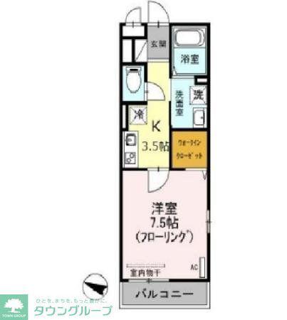 エントピア(1K/3階)の間取り写真