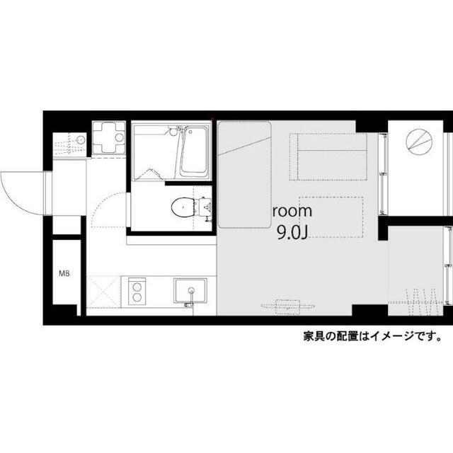 シンシア三軒茶屋レジデンスカフェ(ワンルーム/3階)の間取り写真