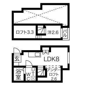 MAISON BLANCHE (1LDK/2階)の間取り写真