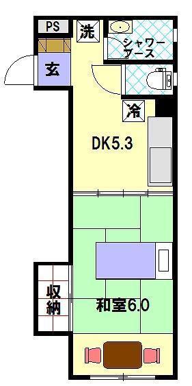 KISUMI.BLD(1DK/2階)の間取り写真