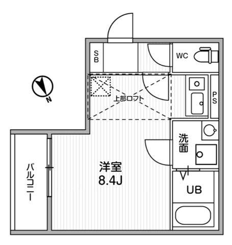 TS CUORE 調布(ワンルーム/3階)の間取り写真