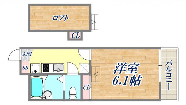 アバントコート尼崎(1K/3階)の間取り写真