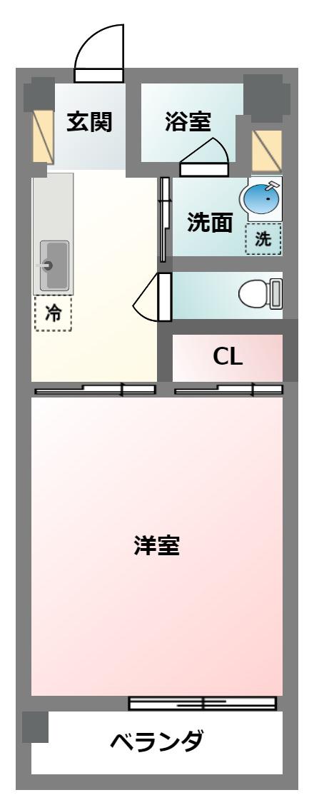 GRANFIKA(1K/2階)の間取り写真