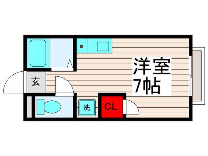 ルナマンション(ワンルーム/1階)の間取り写真