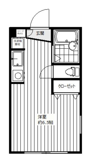 コーポエンジュIII(ワンルーム/1階)の間取り写真