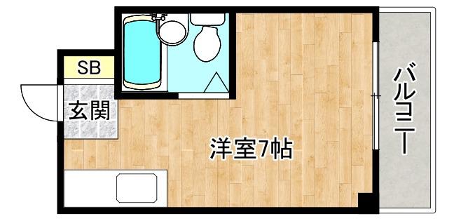 ラパンジール小路東(ワンルーム/2階)の間取り写真