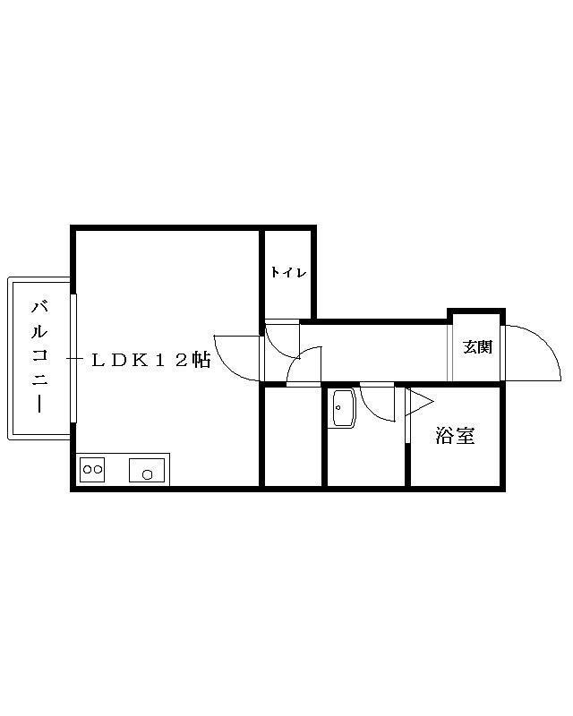 プレシャスガーデンI・A(ワンルーム/1階)の間取り写真
