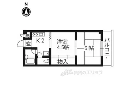 Mプラザ大住弐番館(2K/4階)の間取り写真