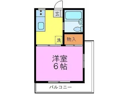 光生ビル(1K/3階)の間取り写真