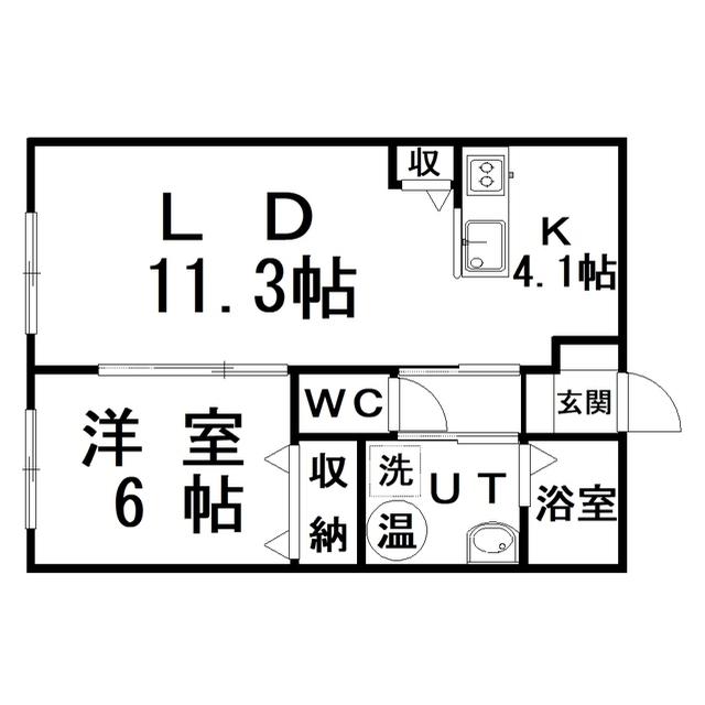 COMFORT・M(1LDK/2階)の間取り写真